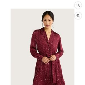 Free Assembly Pleated Mini Shirtdress